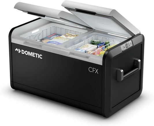 CFX3 75DZ, 75Liter Dual Zone Portable Refrigerator and Freezer, Powered by AC/DC or Solar
