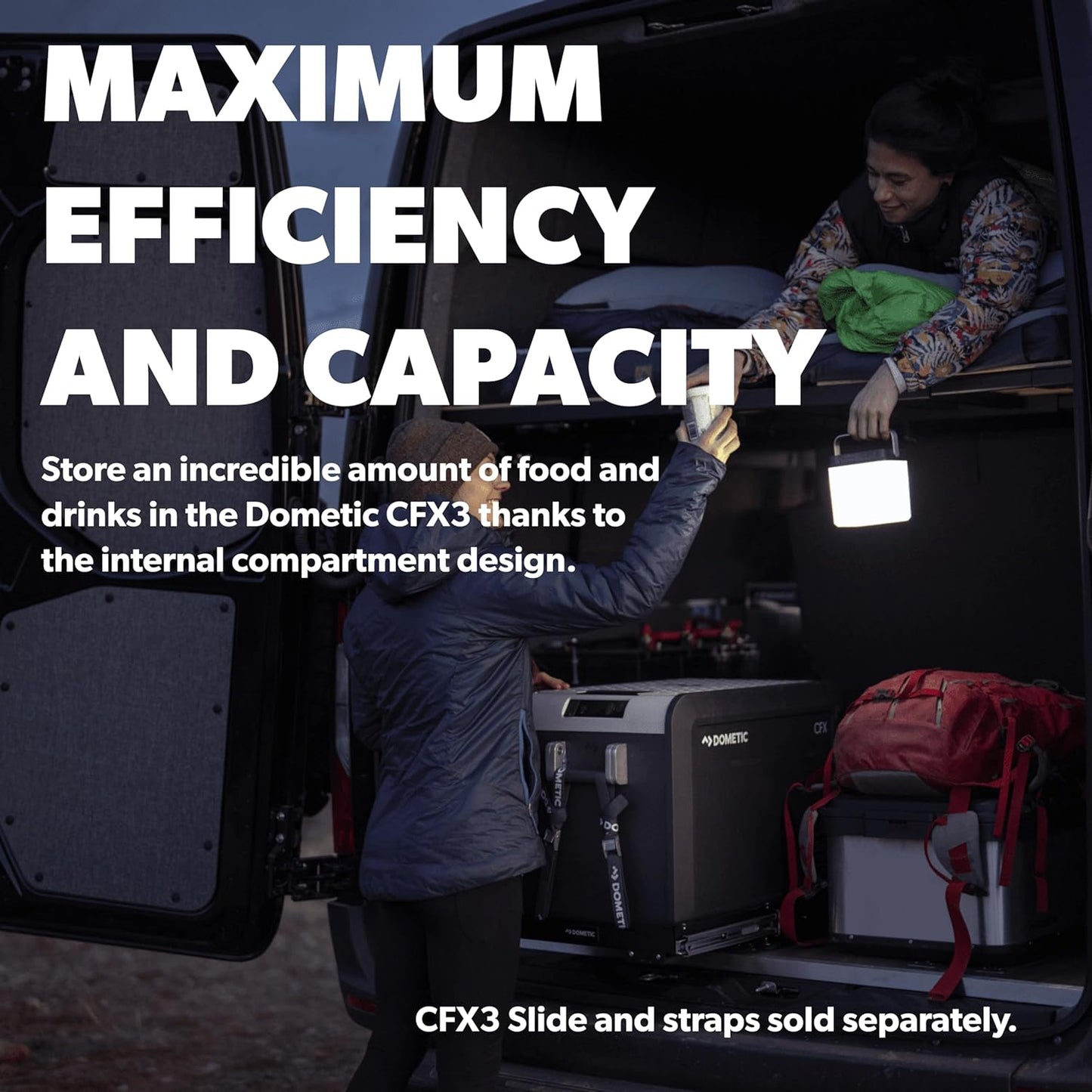 CFX3 75DZ, 75Liter Dual Zone Portable Refrigerator and Freezer, Powered by AC/DC or Solar