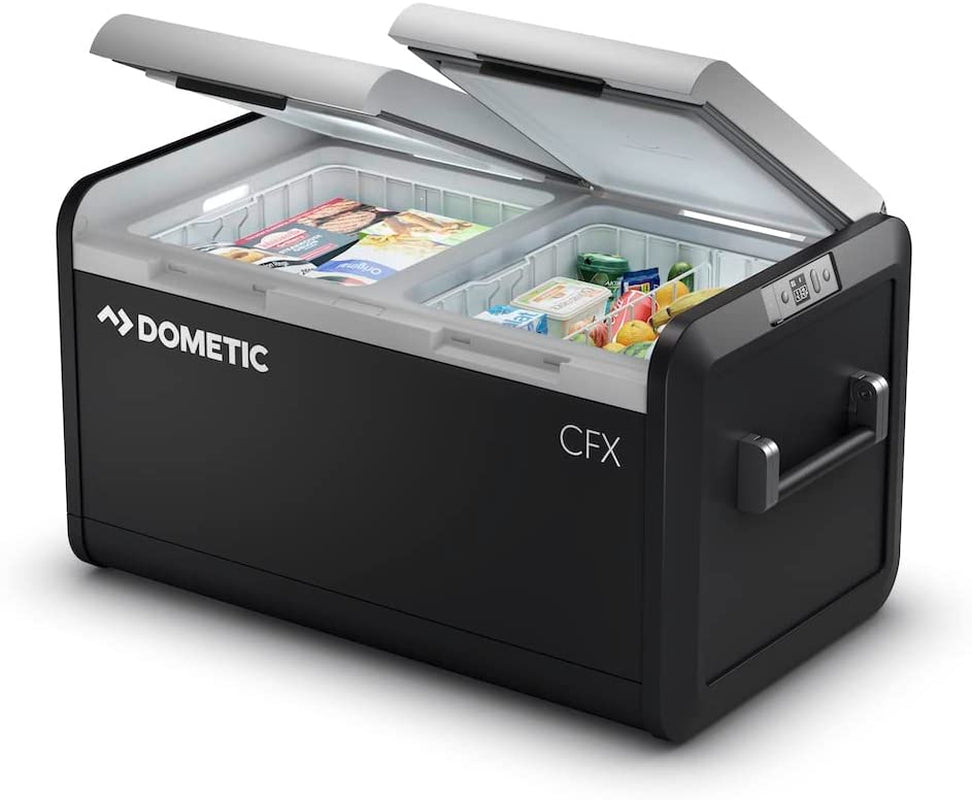 CFX3 95DZ, 95 Liter Dual Zone Portable Refrigerator and Freezer, Powered by AC/DC or Solar