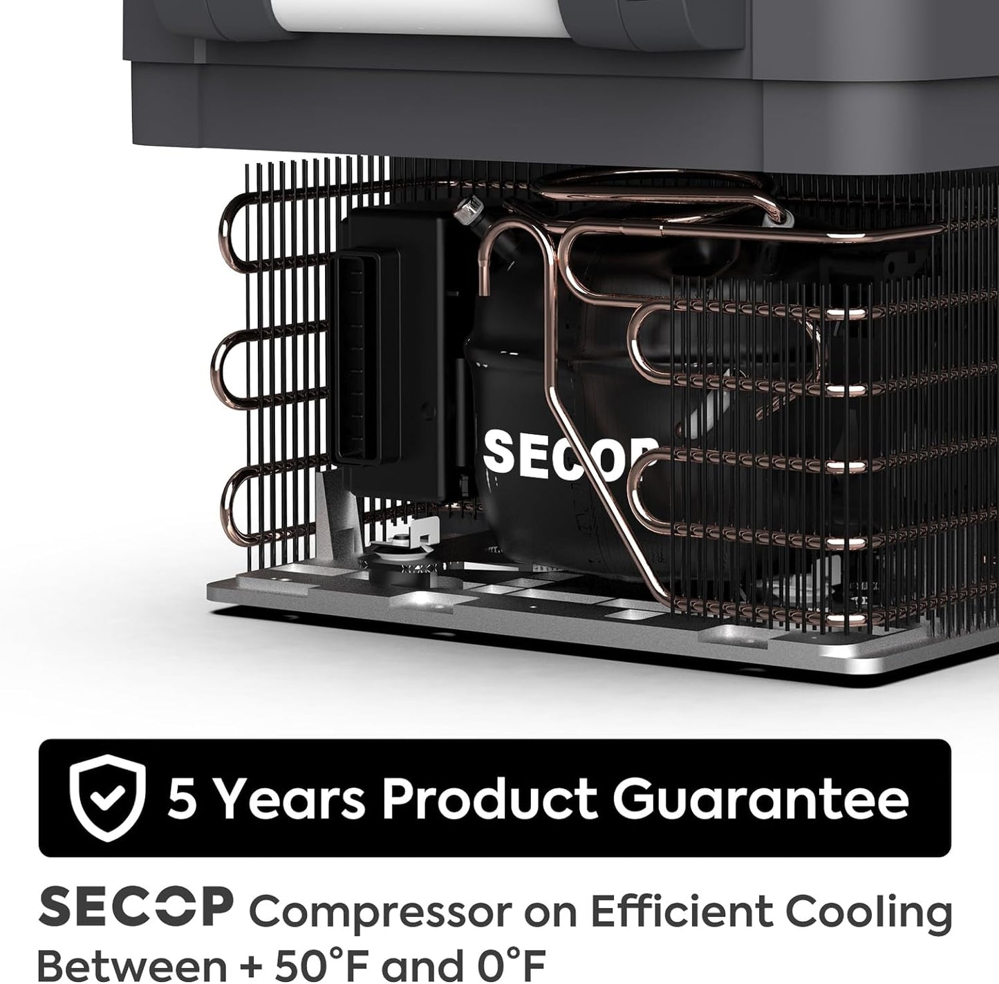 JP30 Portable Refrigerator Fridge Freezer, 30 Liters Car Refrigerator WIFI APP Control, 12V Cooler Refrigerator with SECOP Compressor, for Car & Home Use, 0℉ ~50℉,DC 12/24V, AC 110/240V