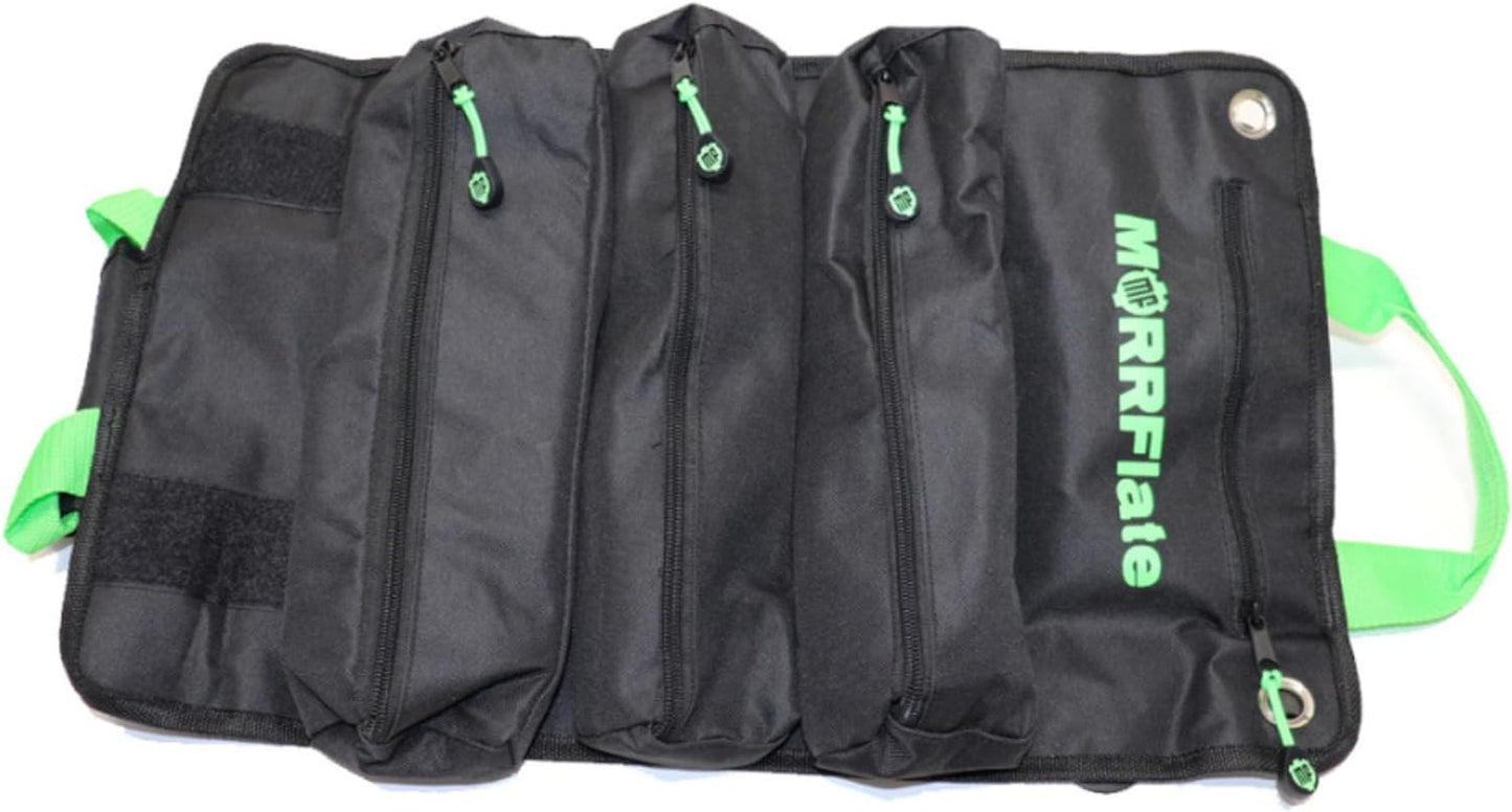 Rock N Roll Versatile Tool Roll Bag off Road Organizer | 3 Rip Away Zipper Pockets and 1 Built-In Zipper Pocket | Durable 600D Material with Buckles for Rolling Up