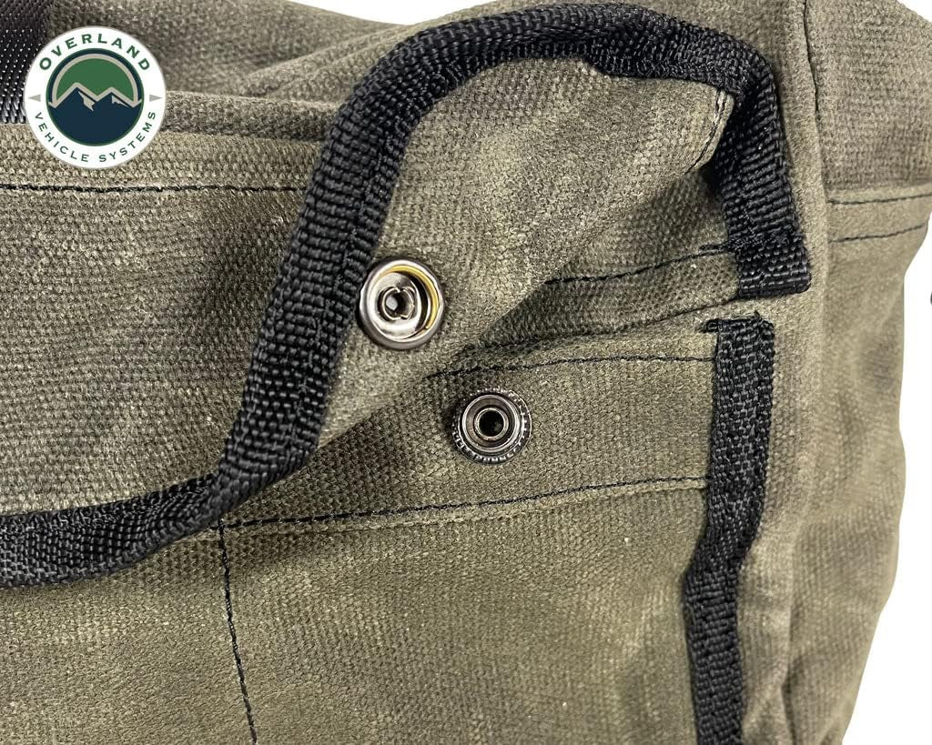 Small Duffle Bag with Handle and Straps - #16 Waxed Canvas