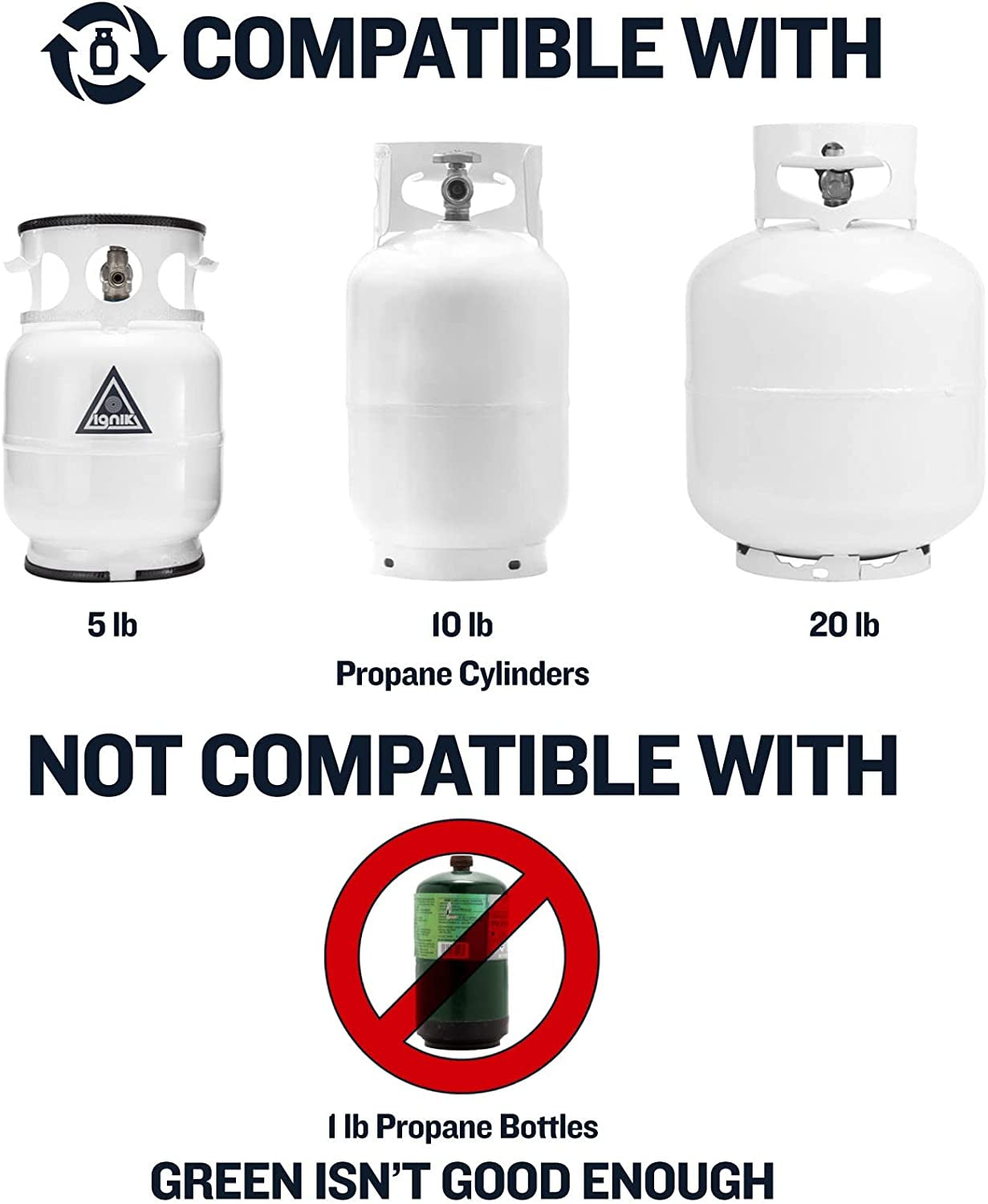 Firecan Portable Propane Fire Pit with Hose and Adjustable Regulator