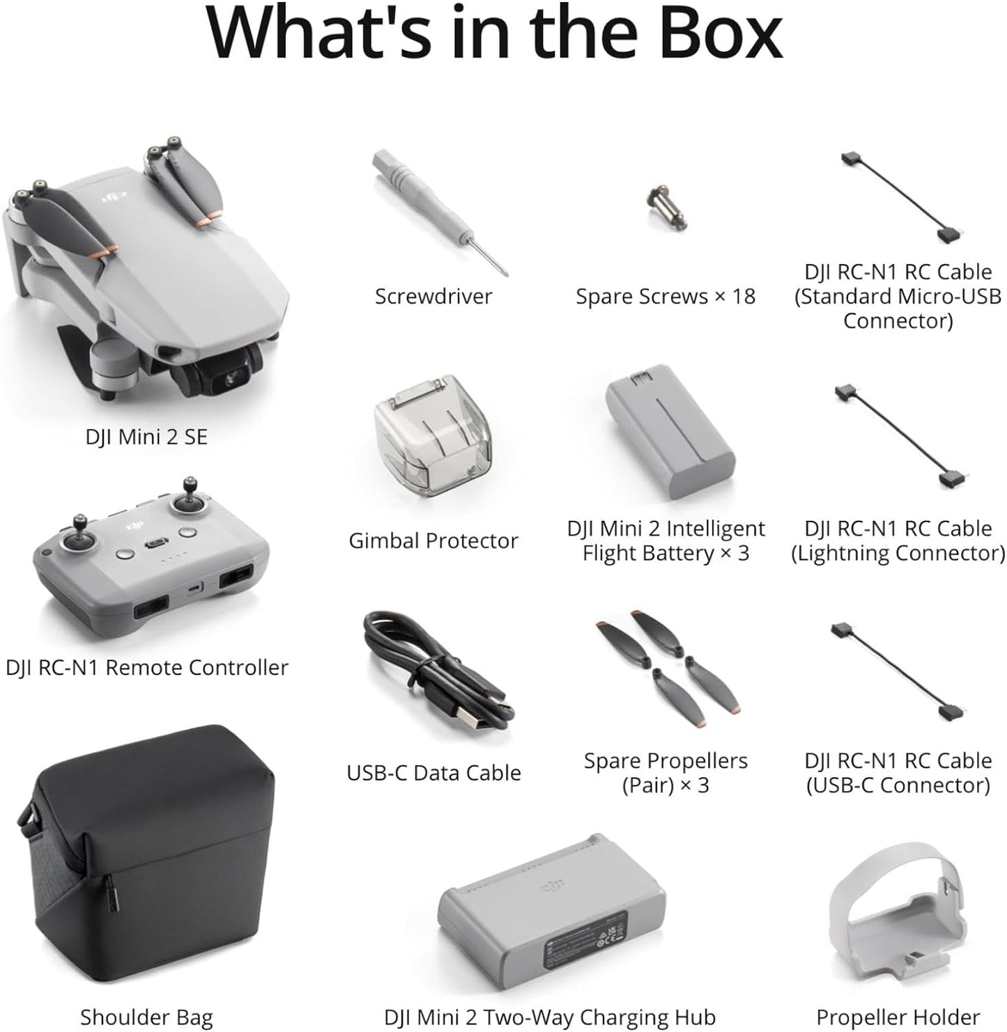 Mini 2 SE Fly More Combo, Lightweight Drone with QHD Video, 10Km Video Transmission, 3 Batteries for Total of 93 Mins Flight Time, under 249 G, Automatic Pro Shots, Camera Drone for Beginners