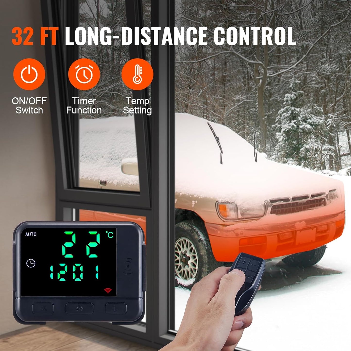Diesel Heater 8KW, Diesel Air Heater with Remote Control and LCD Screen, Parking Bunk Heater, Fast Heating Low Noise Portable Diesel Heater for Car SUV RV Trailer Camper Boat and Garage
