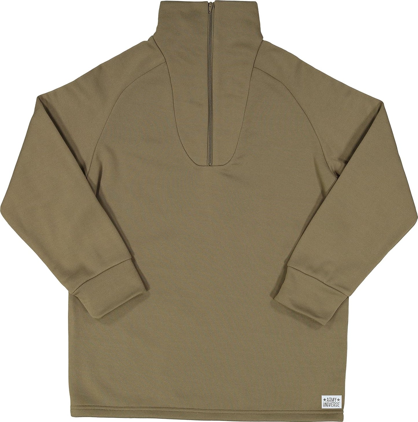 Men'S Cold Weather Fleece-Lined Zip up Thermal ECWCS Undershirt Top Winter Underwear Shirt