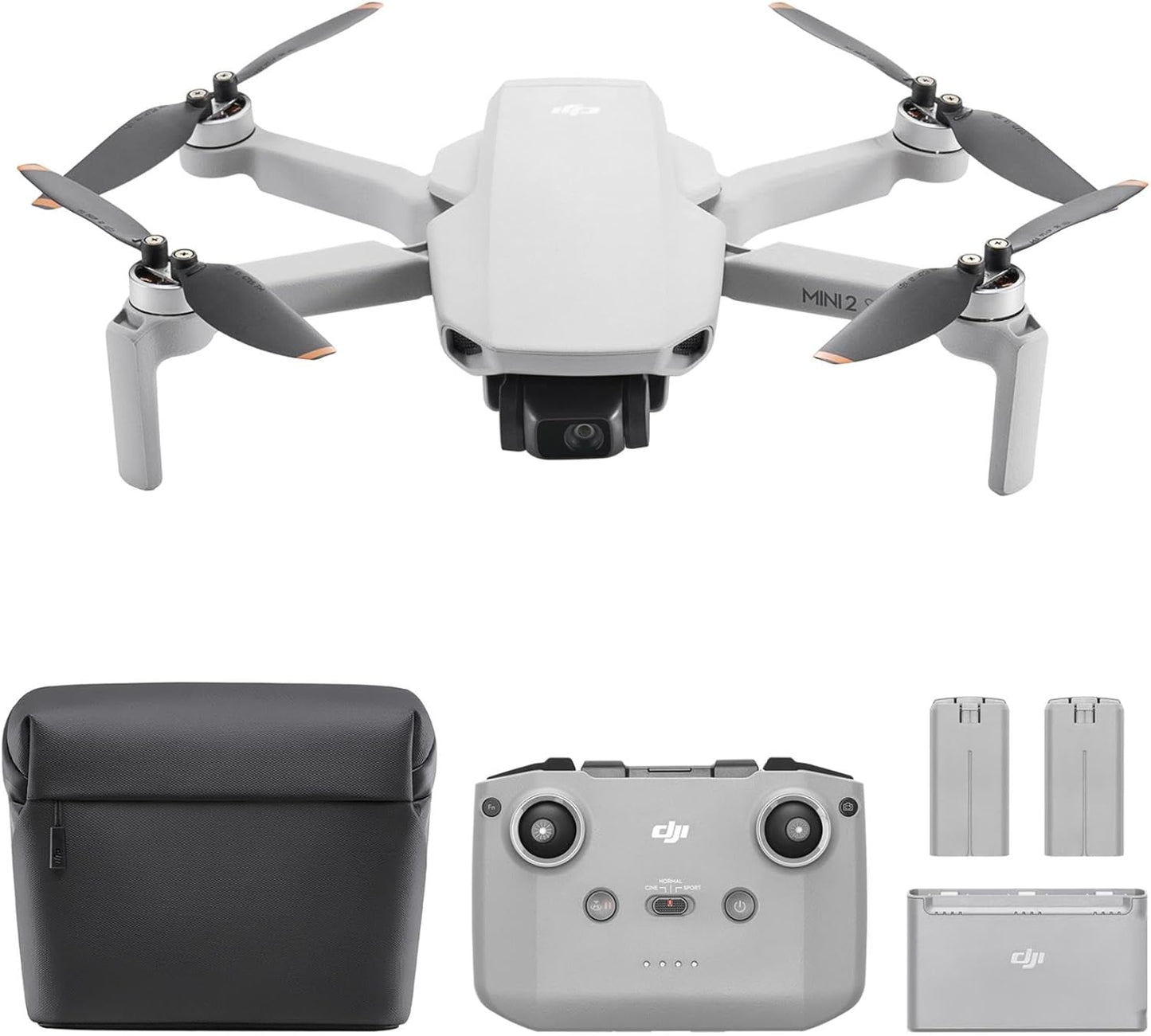 Mini 2 SE Fly More Combo, Lightweight Drone with QHD Video, 10Km Video Transmission, 3 Batteries for Total of 93 Mins Flight Time, under 249 G, Automatic Pro Shots, Camera Drone for Beginners