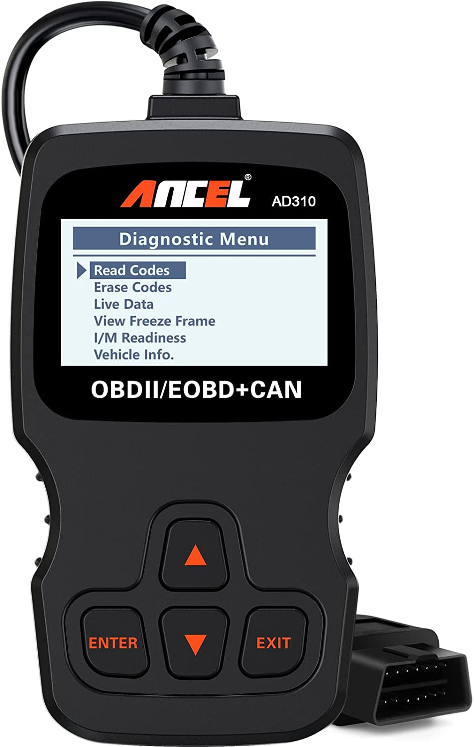 AD310 Classic Enhanced Universal OBD II Scanner Car Engine Fault Code Reader CAN Diagnostic Scan Tool-Black