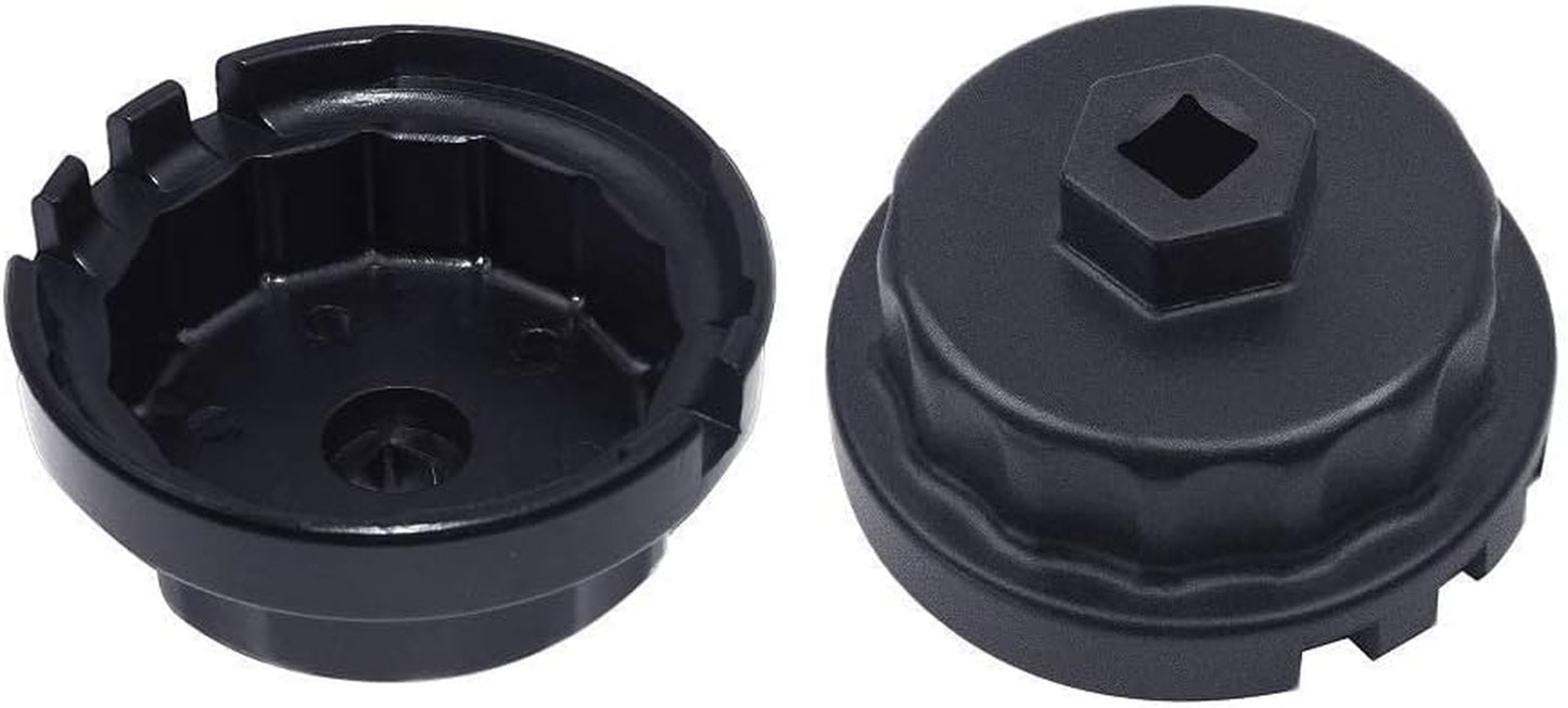 Aluminum Oil Filter Wrench for Toyota, Lexus, RAV4, Camry, Tundra, Highlander, Sienna, Cruiser, Tacoma - 3/8 Inch Square 64Mm 4 Slots