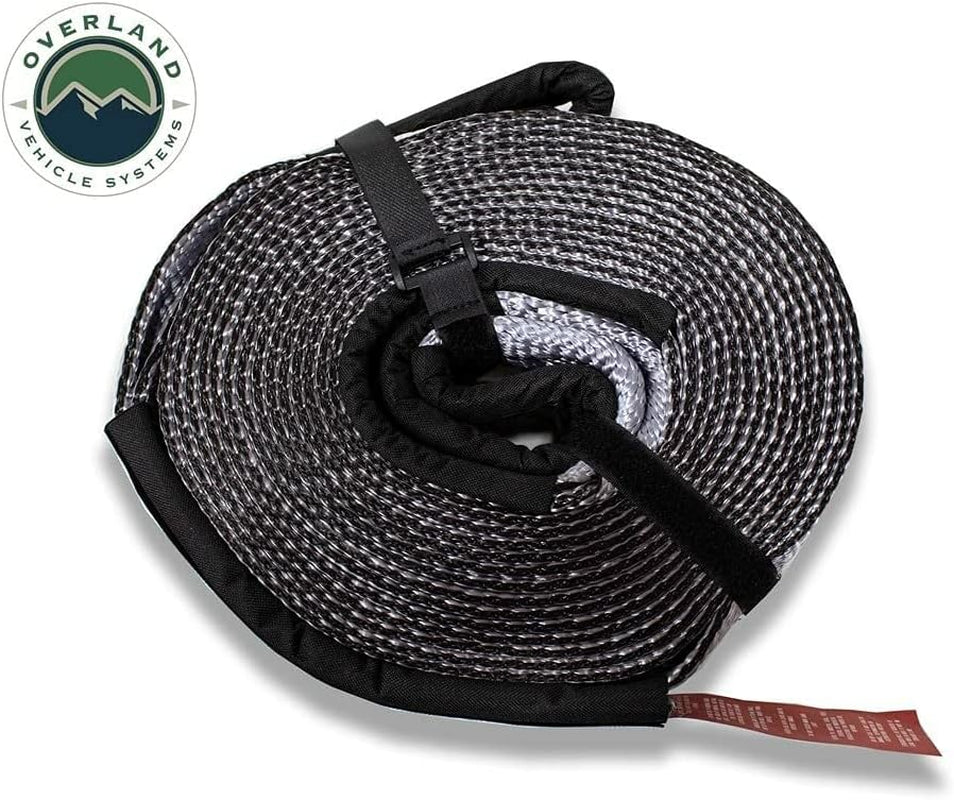Tow Strap 30,000 Lb. 3" X 30' Gray with Black Ends & Storage Bag Universal