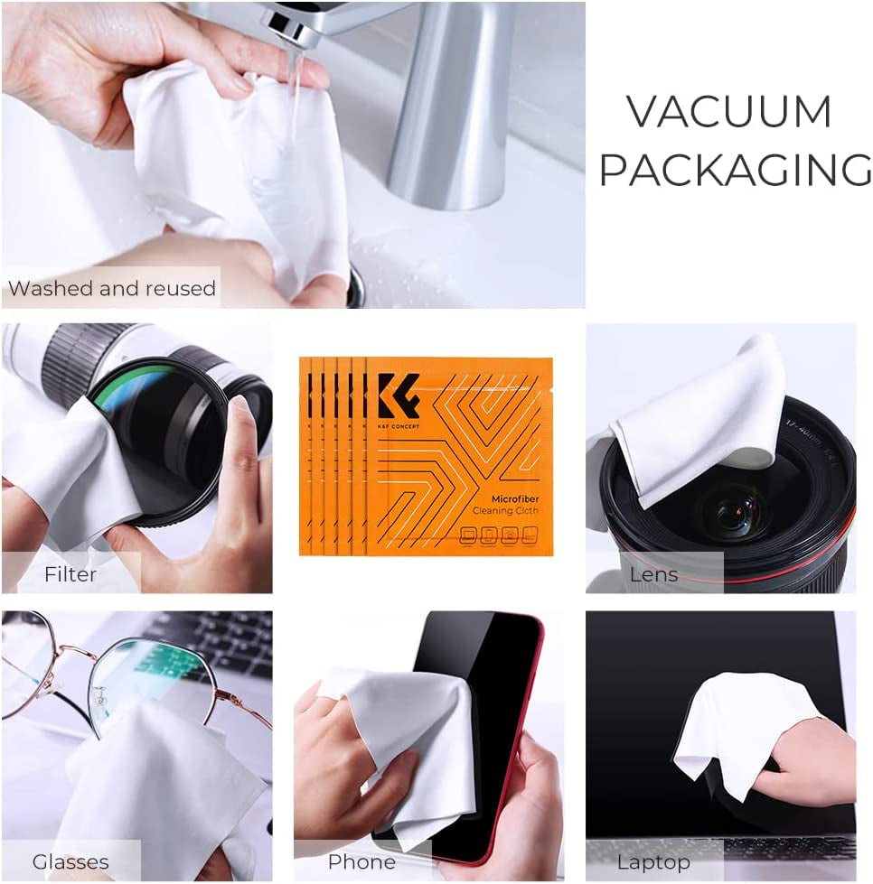 Professional Camera Cleaning Kit for DSLR & Mirrorless Cameras with APS-C & Full-Frame Sensor Cleaning Rods/Lens Cleaner/Gloves/Air Blower/Lens Pen Brush/Microfiber Cloths/Carrying Case