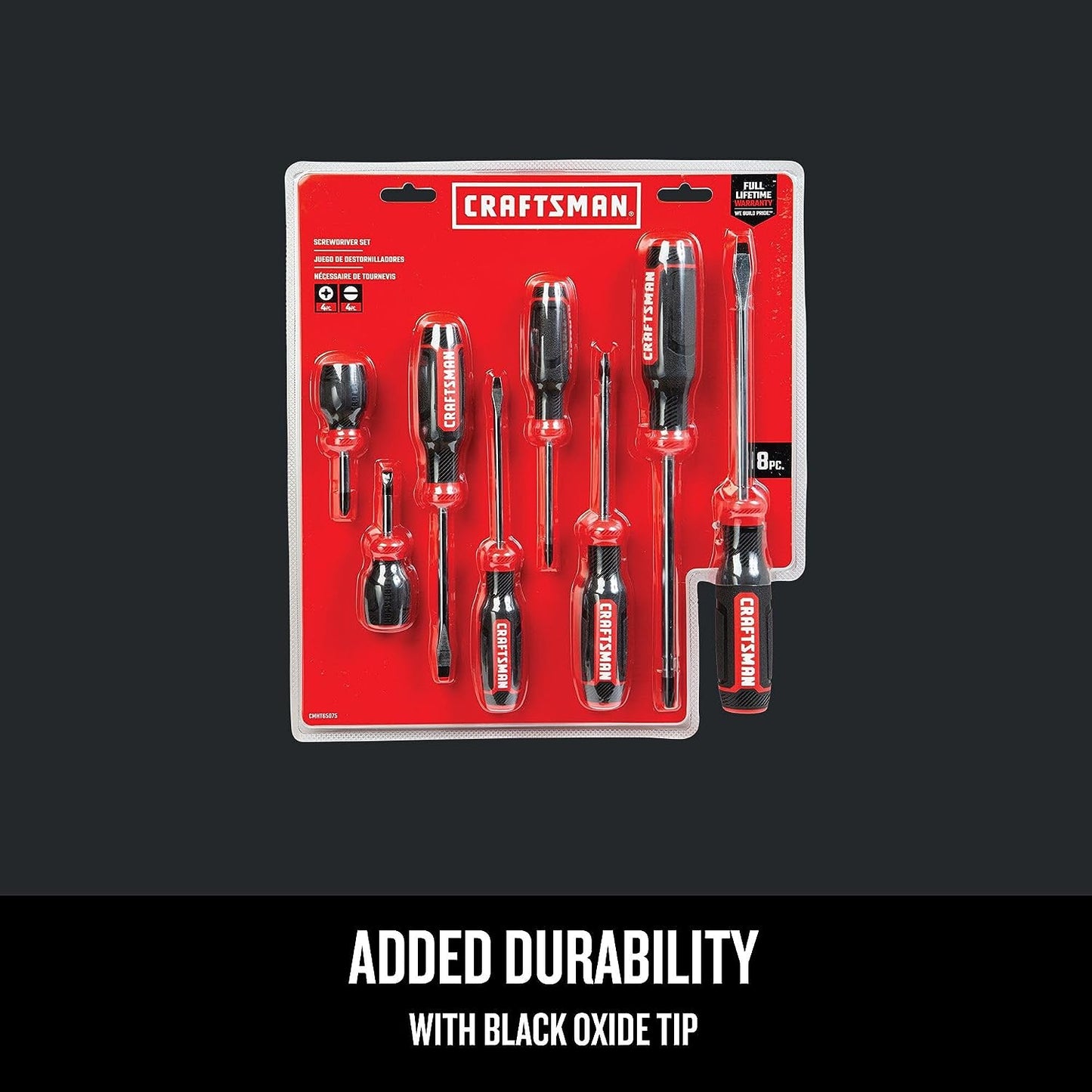 Screwdriver Set, Bi-Material, 8 Piece Set (CMHT65075N)