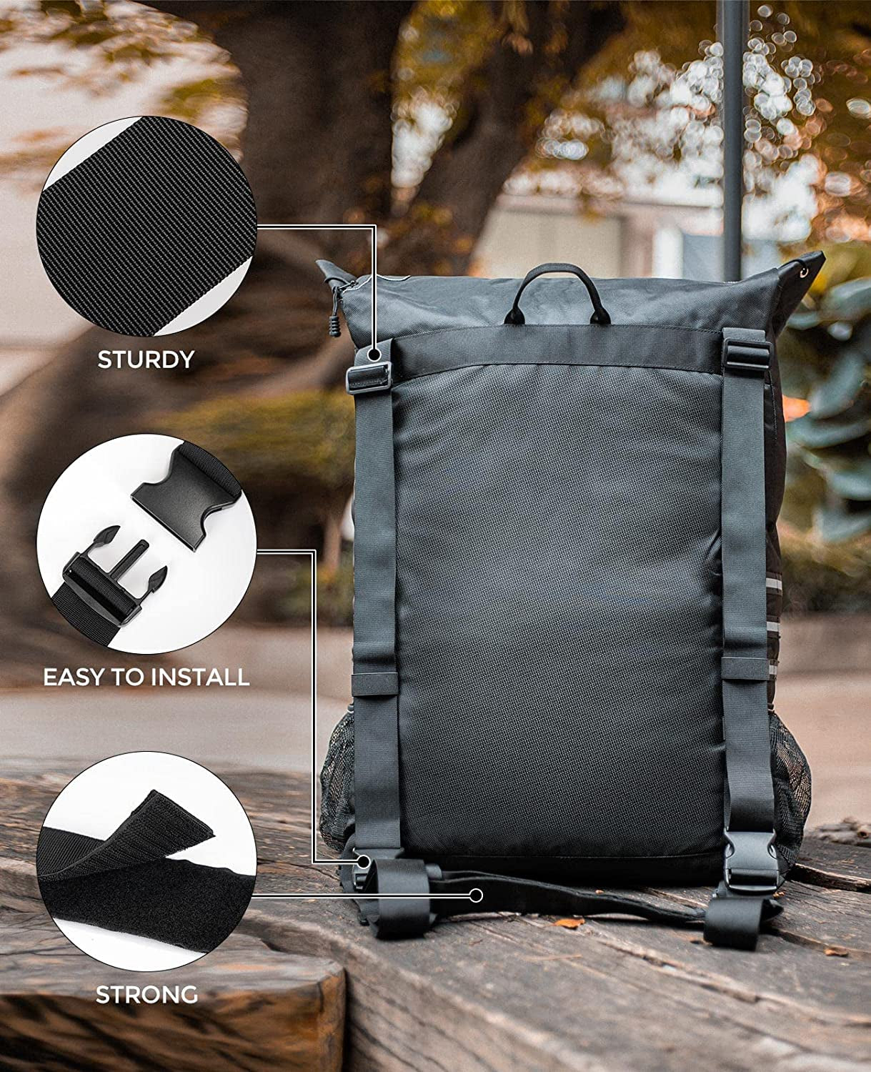 Spare Tire Trash Bag, Upgraded Fits 40" Tire 31 Gallons Overland Series Larger Capacity Cargo Spare Tire Storage Bag for 4X4 Off-Road Camping Recovery Gear Firewood for Wrangler JK JKU JL