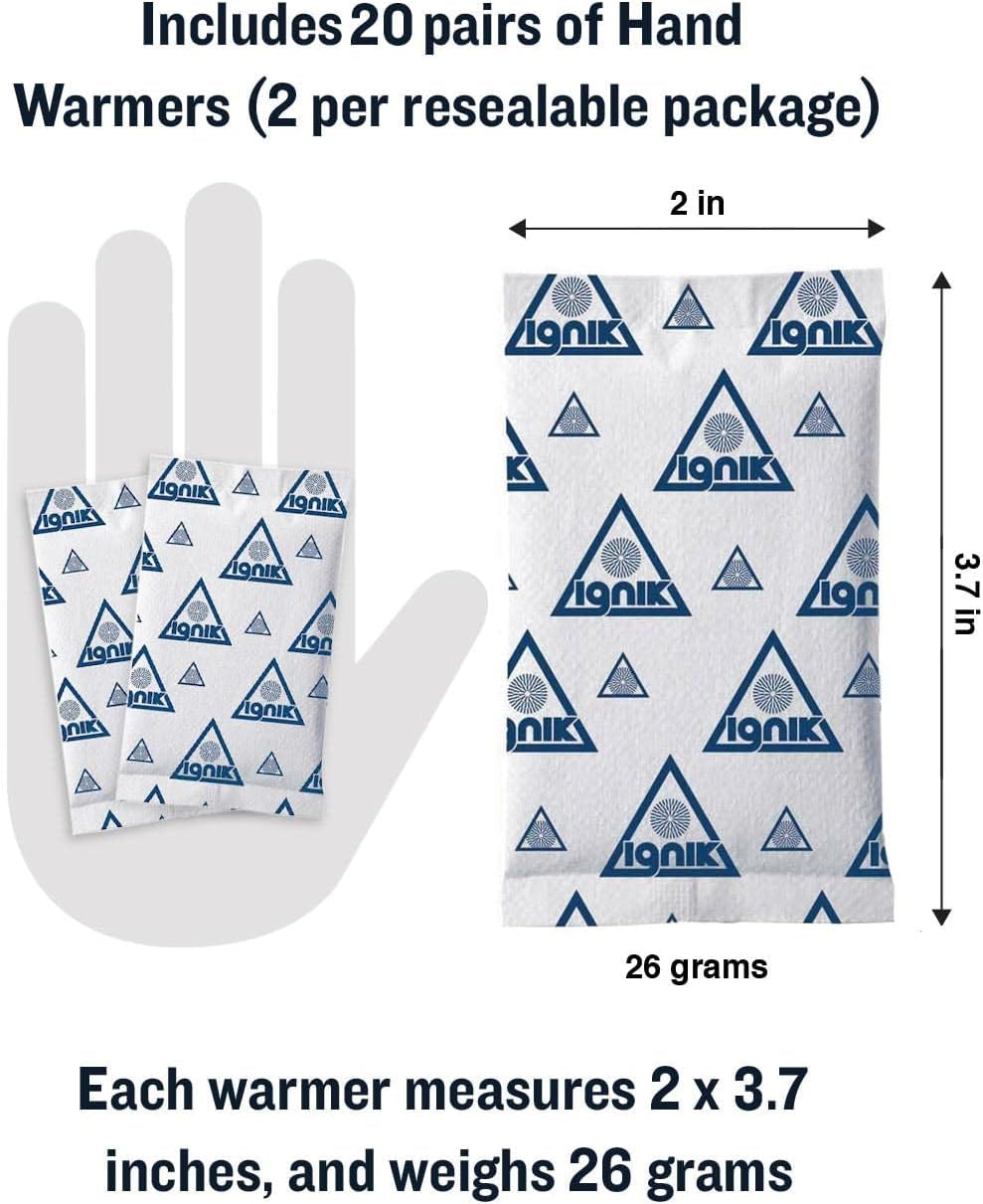Resealable Multiple-Use Hand Warmers for 10 Hours of Heat across 72 Hours