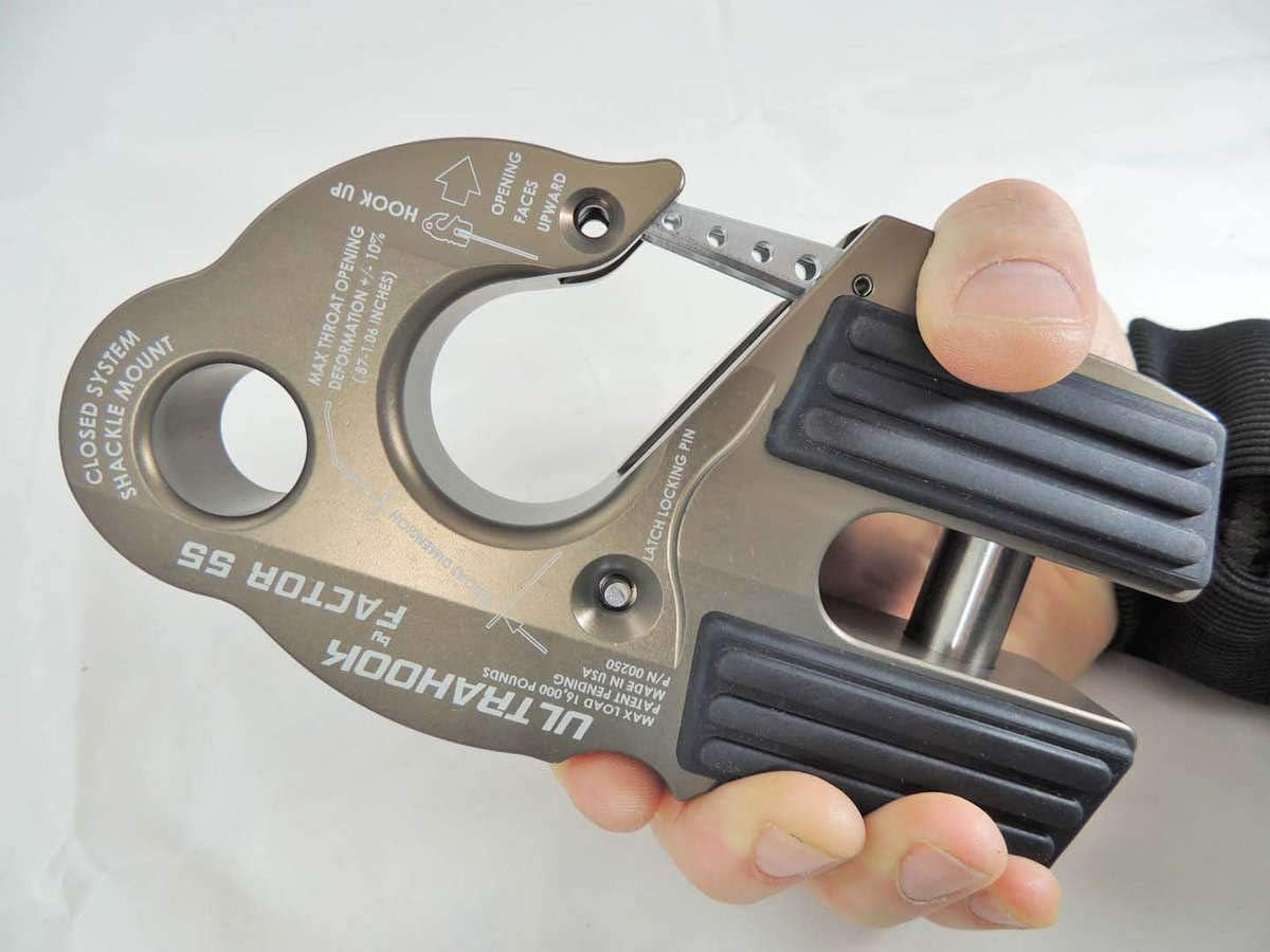 ULTRAHOOK Winch Hook with Shackle Mount - Gray