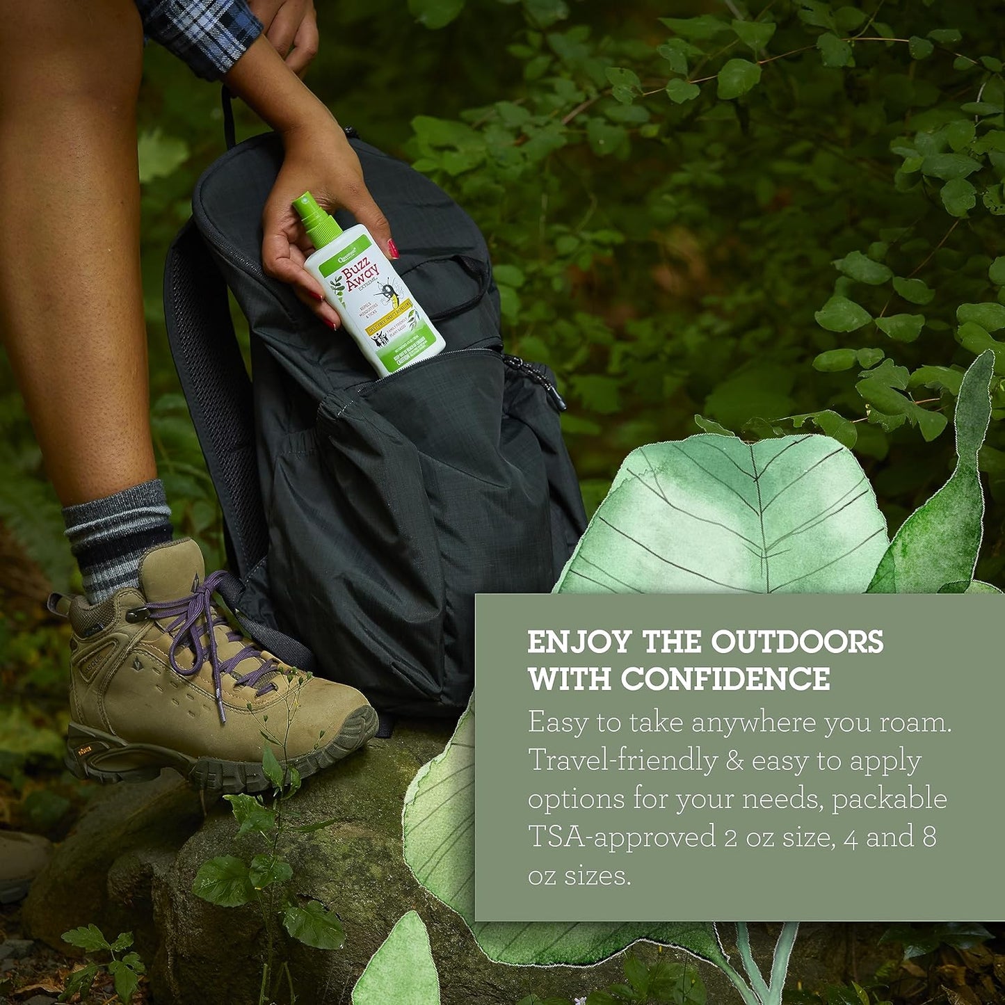 Health Buzz Away Extreme Insect Repellent DEET Free Cedarwood Lemongrass & Citronella Oil Outdoor Mosquito & Tick Bug Spray Powerful Plants Repel Bugs off Your Skin, Safe for Kids - 8 Ounce