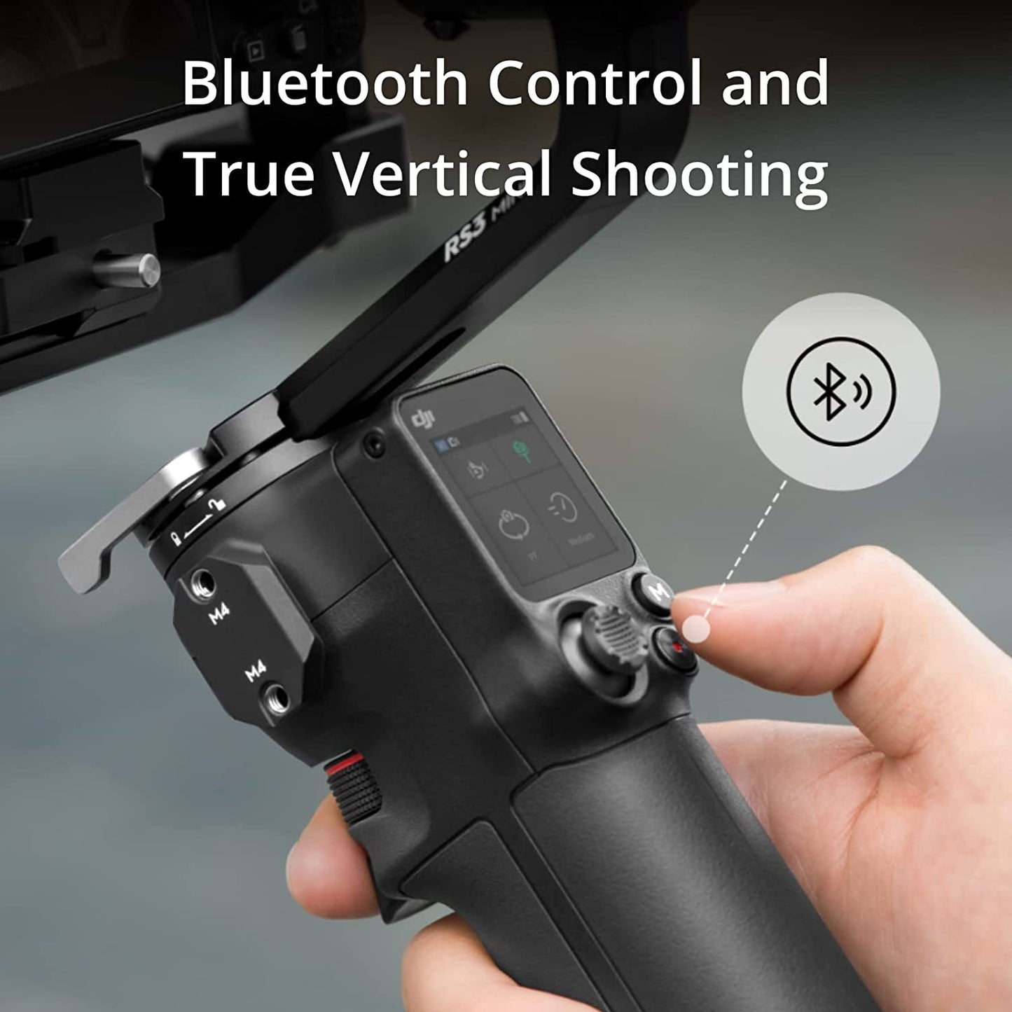 RS 3 Mini, 3-Axis Mirrorless Gimbal Lightweight Stabilizer for Canon/Sony/Panasonic/Nikon/Fujifilm, 2 Kg (4.4 Lbs) Tested Payload, Bluetooth Shutter Control, Native Vertical Shooting