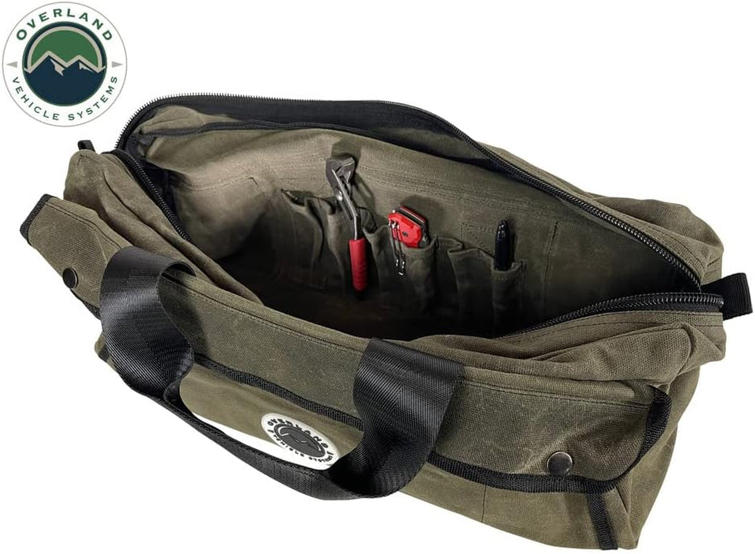 Small Duffle Bag with Handle and Straps - #16 Waxed Canvas