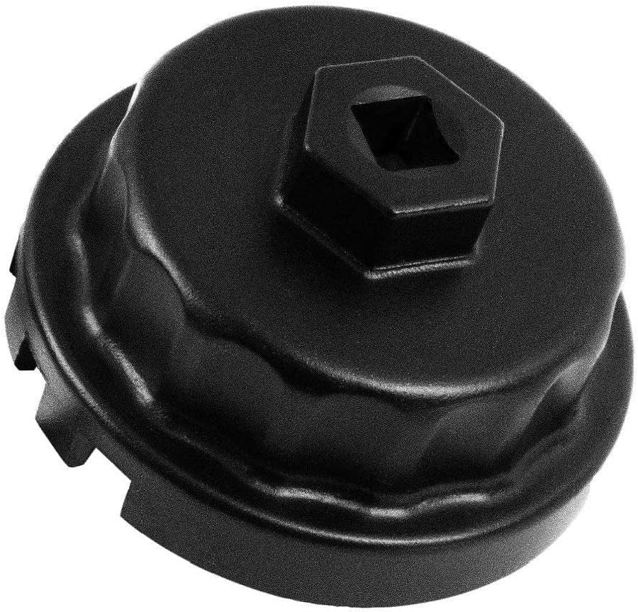 Aluminum Oil Filter Wrench for Toyota, Lexus, RAV4, Camry, Tundra, Highlander, Sienna, Cruiser, Tacoma - 3/8 Inch Square 64Mm 4 Slots