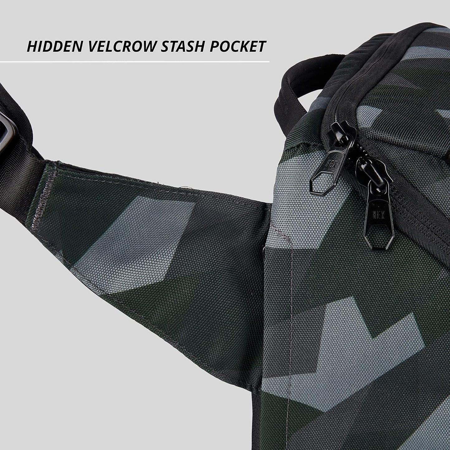 Ranger DSLR XL Camera Sling – with Adjustable Carry Straps, Ample Interior Dividers, Water-Resistant Fabric, YKK Premium Zippers & More – Glacier Camo