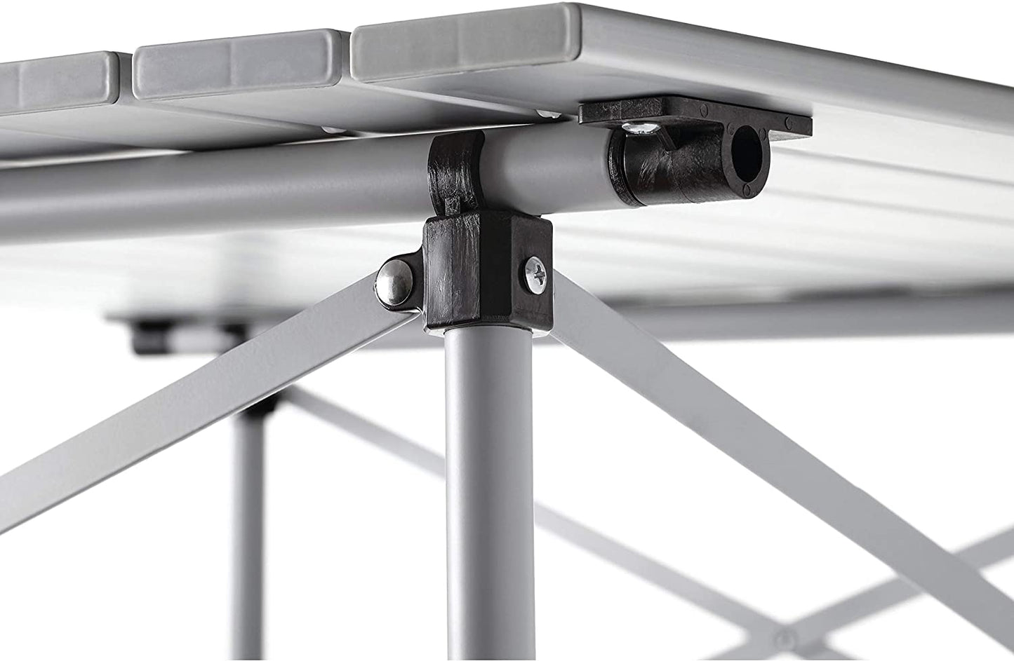 Outdoor Compact Folding Table, Sturdy Aluminum Camping Table with Snap-Together Design, 4 Seats & Carry Bag Included; Great for Camping, Tailgating, Grilling & More