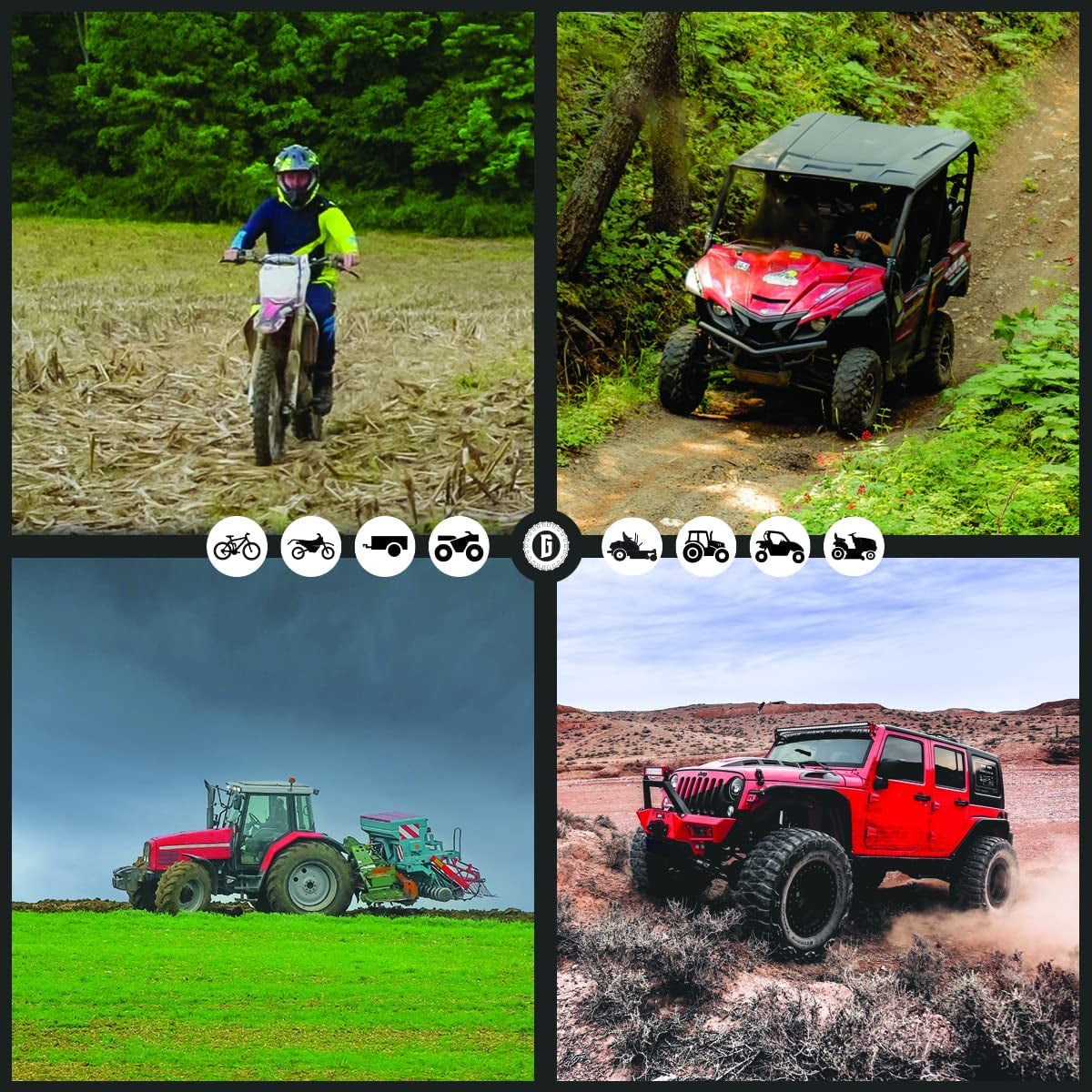 Gluetread Complete Off-Road Tire Repair Kit | Repair Any Kind of Puncture | Kit Includes Sidewall Tire Repair Patches, Plugs and Colby Emergency Valve Stems