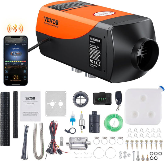 Diesel Heater, Bluetooth App Control Parking Heater, Portable Diesel Heater Automatic Altitude Adjustment, Max 18045 Ft, Diesel Air Heater for Car SUV Van RV Boat and Garage