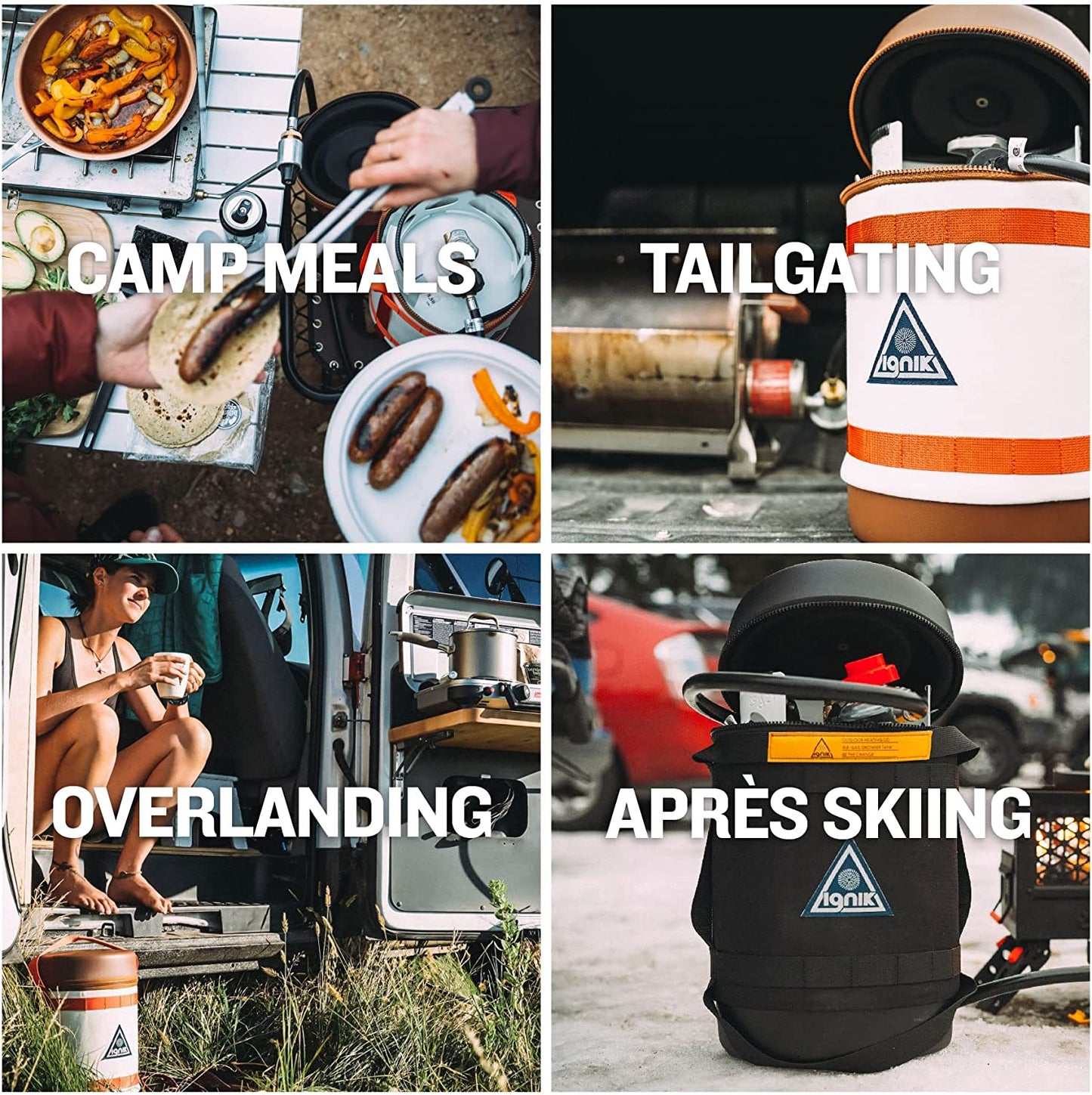 Refillable Gas Growler Deluxe 5-Pound Propane Tank with Carry Case and Adapter Hose, Natural