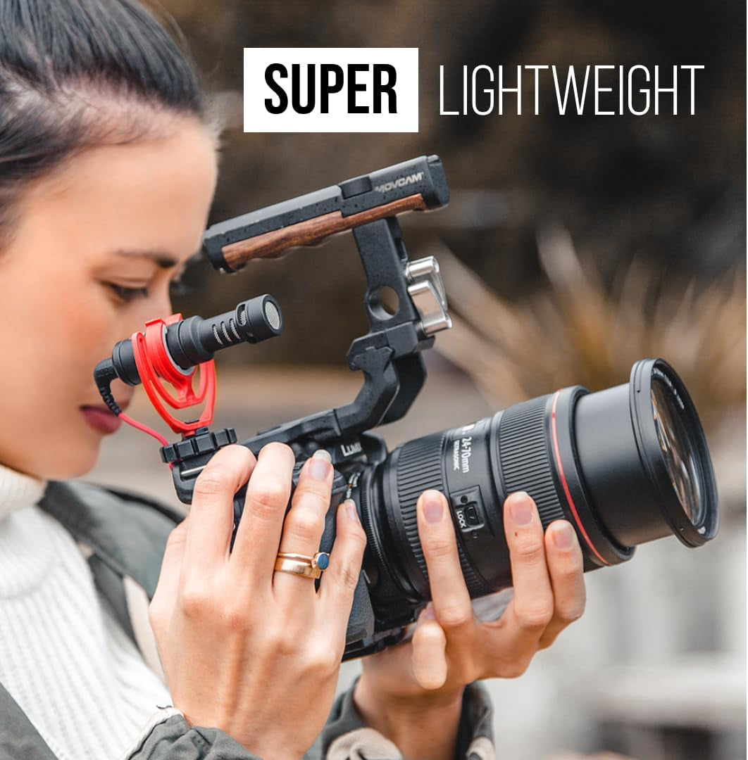 Videomicro Compact On-Camera Microphone with Rycote Lyre Shock Mount, Auxiliary, Black