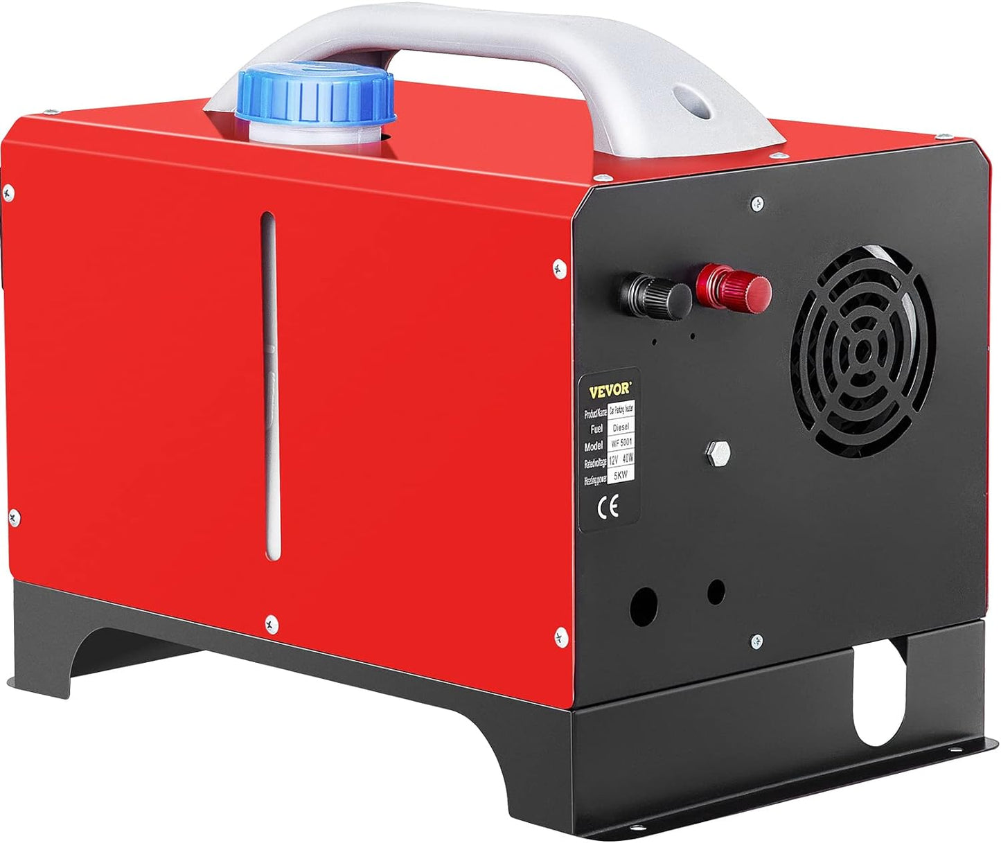 Diesel Air Heater, 5KW 12V Parking Heater, Mini Truck Heater, Single Outlet Hole, with Black LCD, Remote Control, Fast Heating Diesel Heater, for RV Truck, Boat, Bus, Car Trailer, Motorhomes