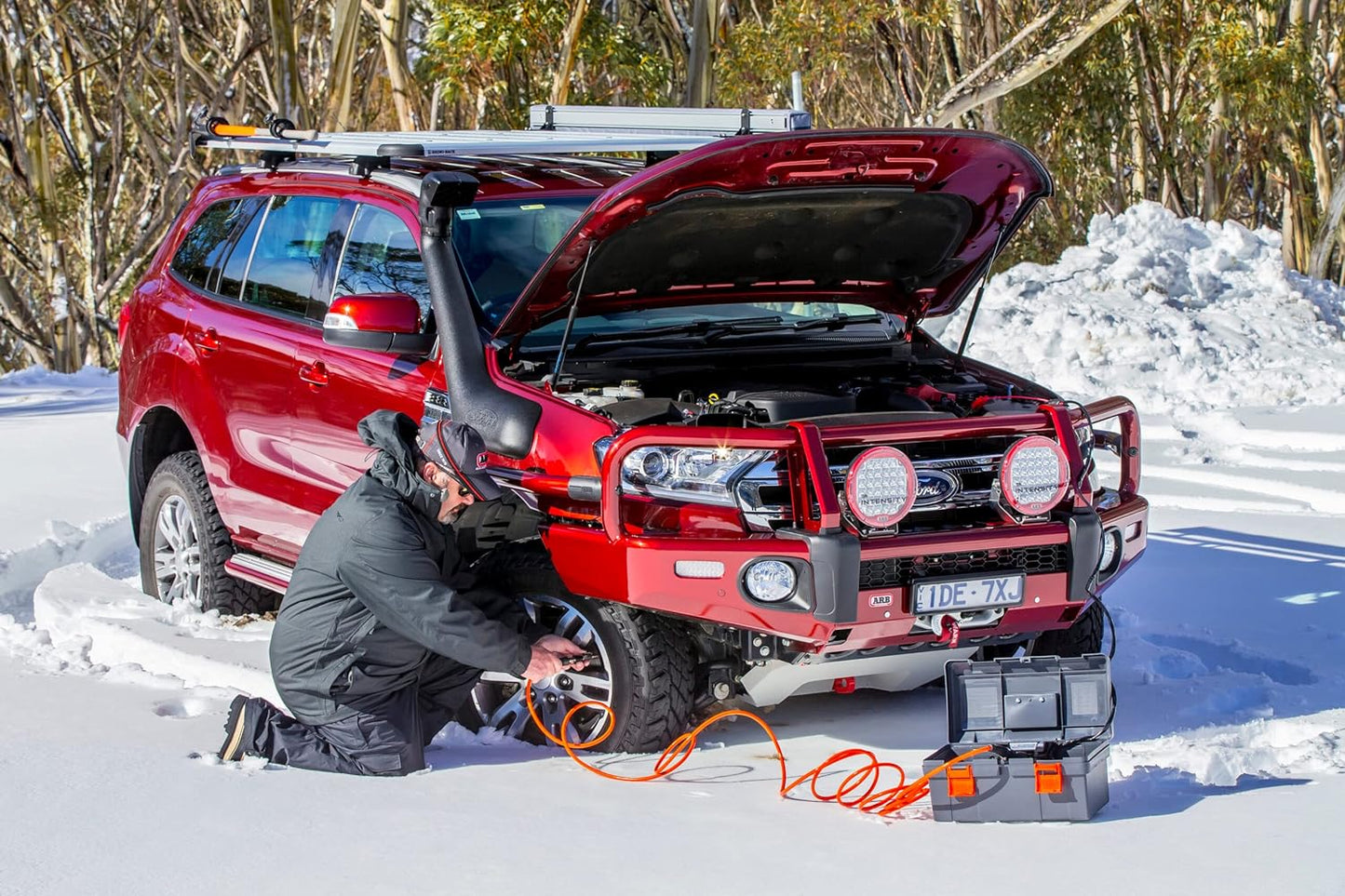 171302 V2 Portable Tire Inflation Kit, Includes High-Temperature Air Hose 23 Foot and Redesigned Accessories Kit, Quick Fitting for Universal on Board Systems and Air Compressors