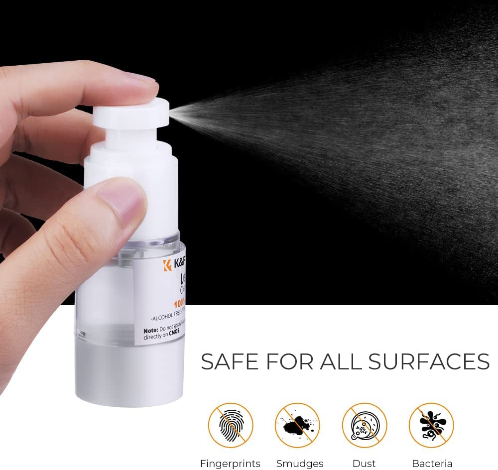 Professional Camera Cleaning Kit for DSLR & Mirrorless Cameras with APS-C & Full-Frame Sensor Cleaning Rods/Lens Cleaner/Gloves/Air Blower/Lens Pen Brush/Microfiber Cloths/Carrying Case