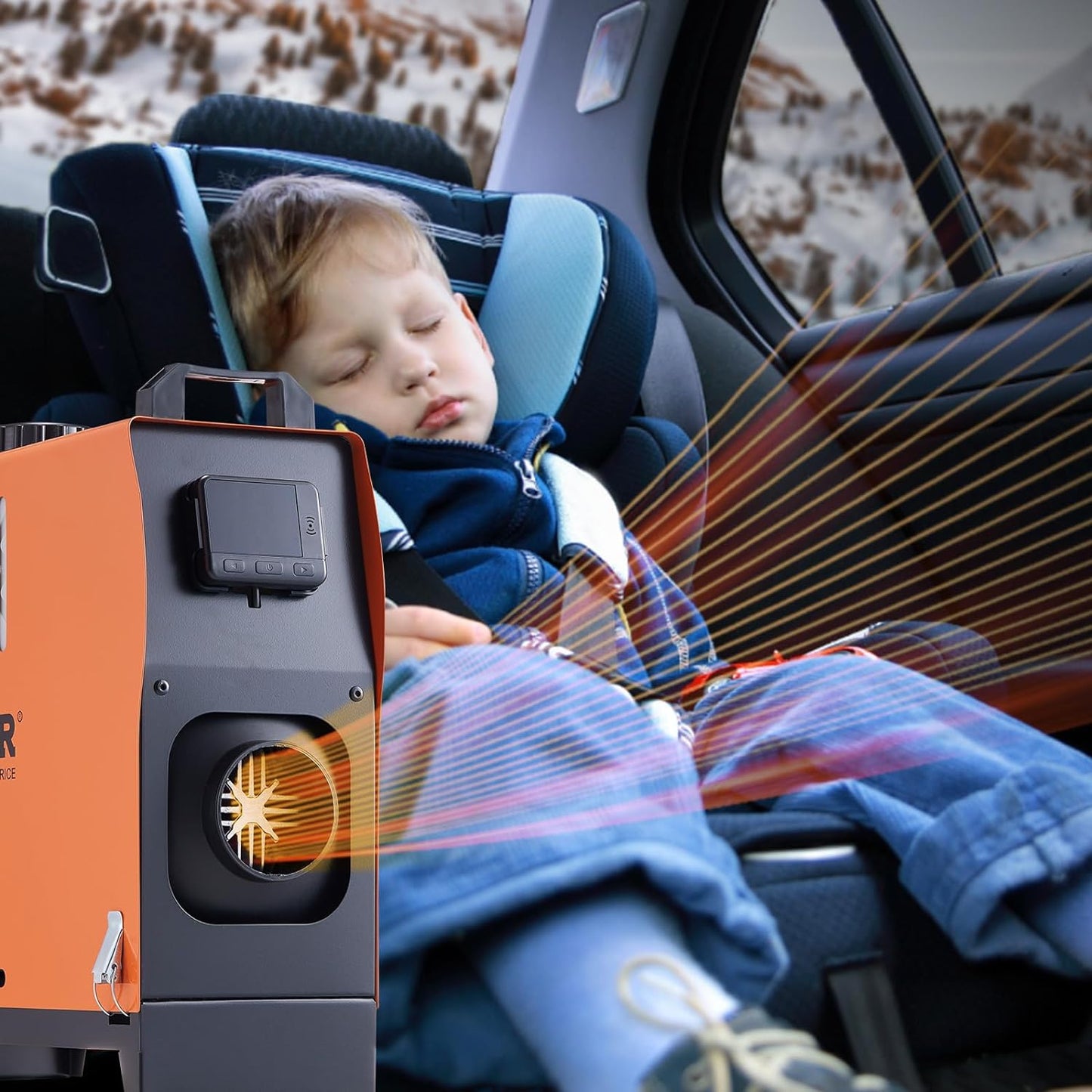 Diesel Heater All in One, 8KW Diesel Air Heater with LCD Panel and Remote Control, Portable Diesel Heater Fast Heating Low Noise, Parking Heater for Truck RV Trailer Camper Van Boat and Indoors