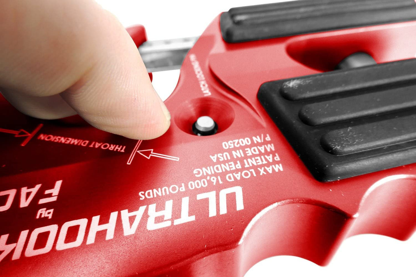 ULTRAHOOK Winch Hook with Shackle Mount - RED