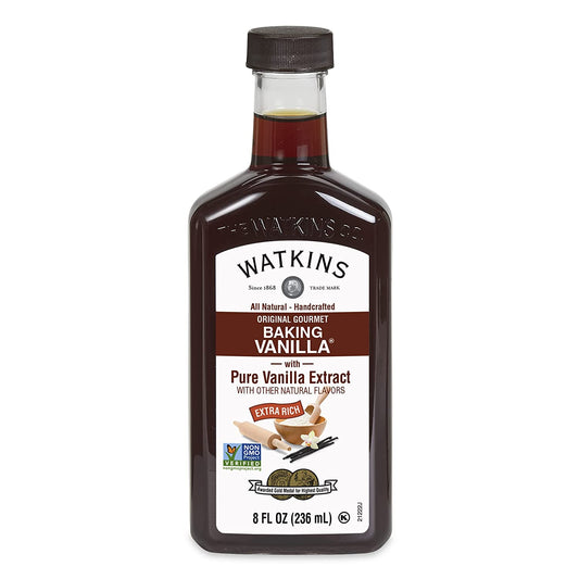 All Natural Original Gourmet Baking Vanilla with Pure Extract, 8 Fl. Oz. Bottle, 1-Pack