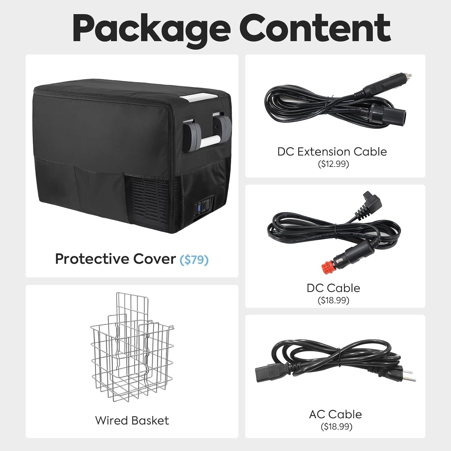 JP30 Portable Refrigerator Fridge Freezer, 30 Liters Car Refrigerator WIFI APP Control, 12V Cooler Refrigerator with SECOP Compressor, for Car & Home Use, 0℉ ~50℉,DC 12/24V, AC 110/240V