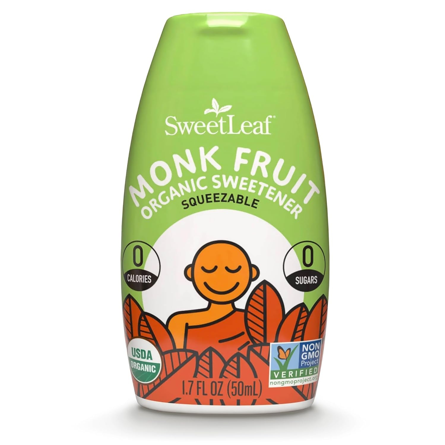 Unflavored Liquid Monk Fruit - Monk Fruit Liquid Sweetener Drops, Organic Monk Fruit Extract, Zero Calorie Sweetener, Sugar Free, Keto Friendly, Erythritol Free - 1.7 Fl Oz