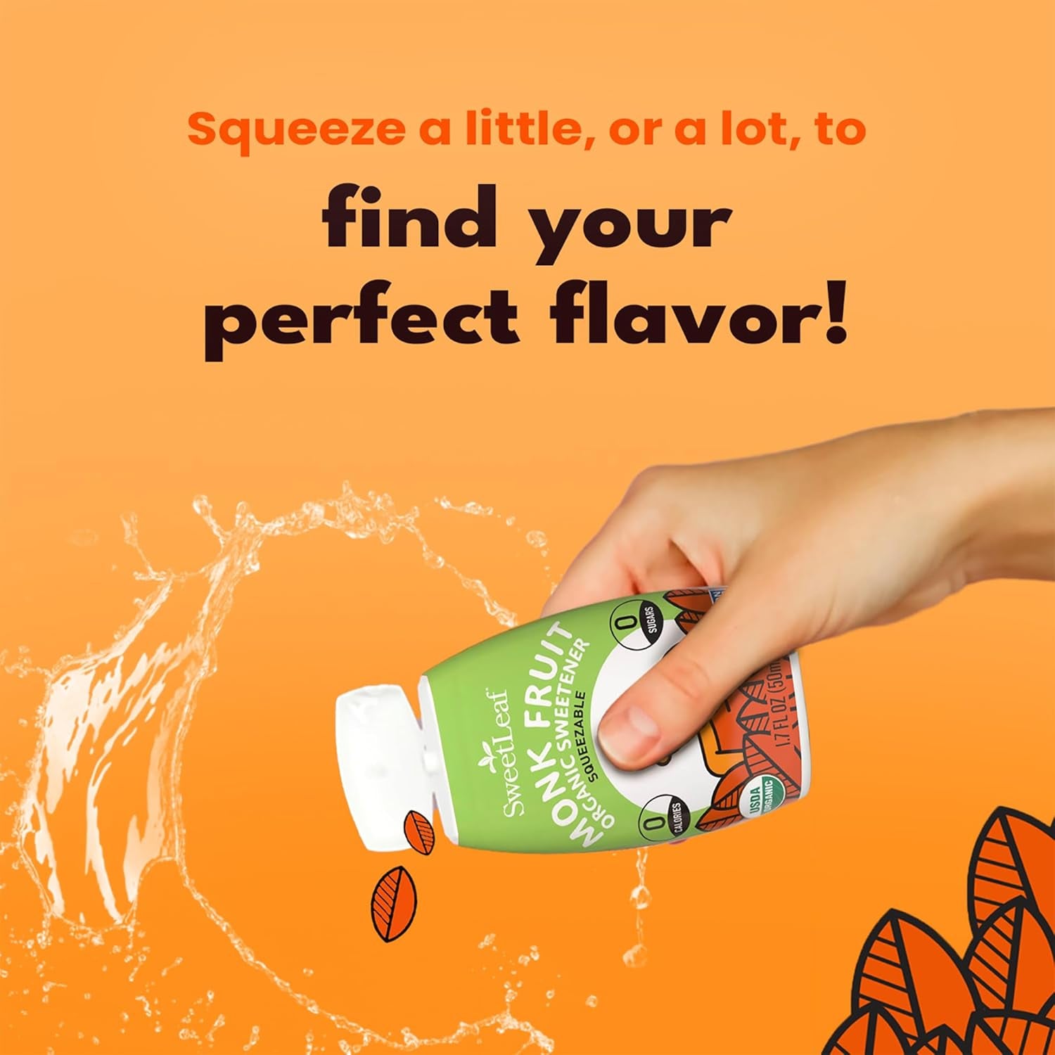 Unflavored Liquid Monk Fruit - Monk Fruit Liquid Sweetener Drops, Organic Monk Fruit Extract, Zero Calorie Sweetener, Sugar Free, Keto Friendly, Erythritol Free - 1.7 Fl Oz