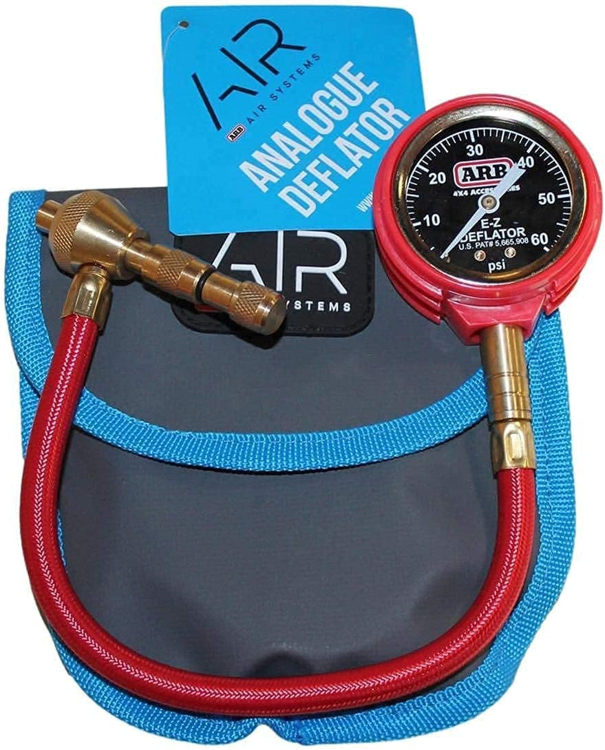 505 Deflator Kit 10-60 PSI Tire Pressure Gauge Rapid Air down Offroad Kit with Recovery Gear Pouch (PSI)