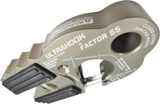 ULTRAHOOK Winch Hook with Shackle Mount - Gray