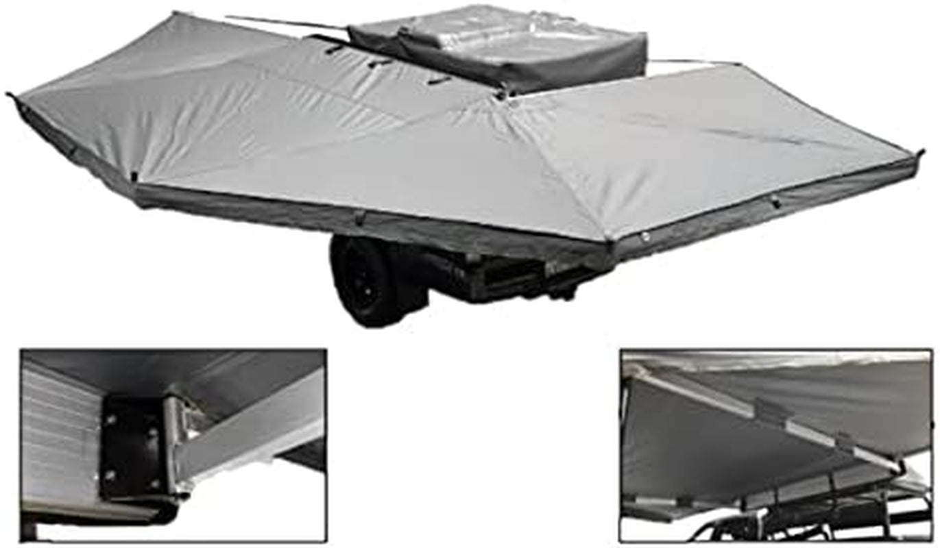 OVS Nomadic Awning 270 - Dark Gray with Black Travel Cover - Driverside