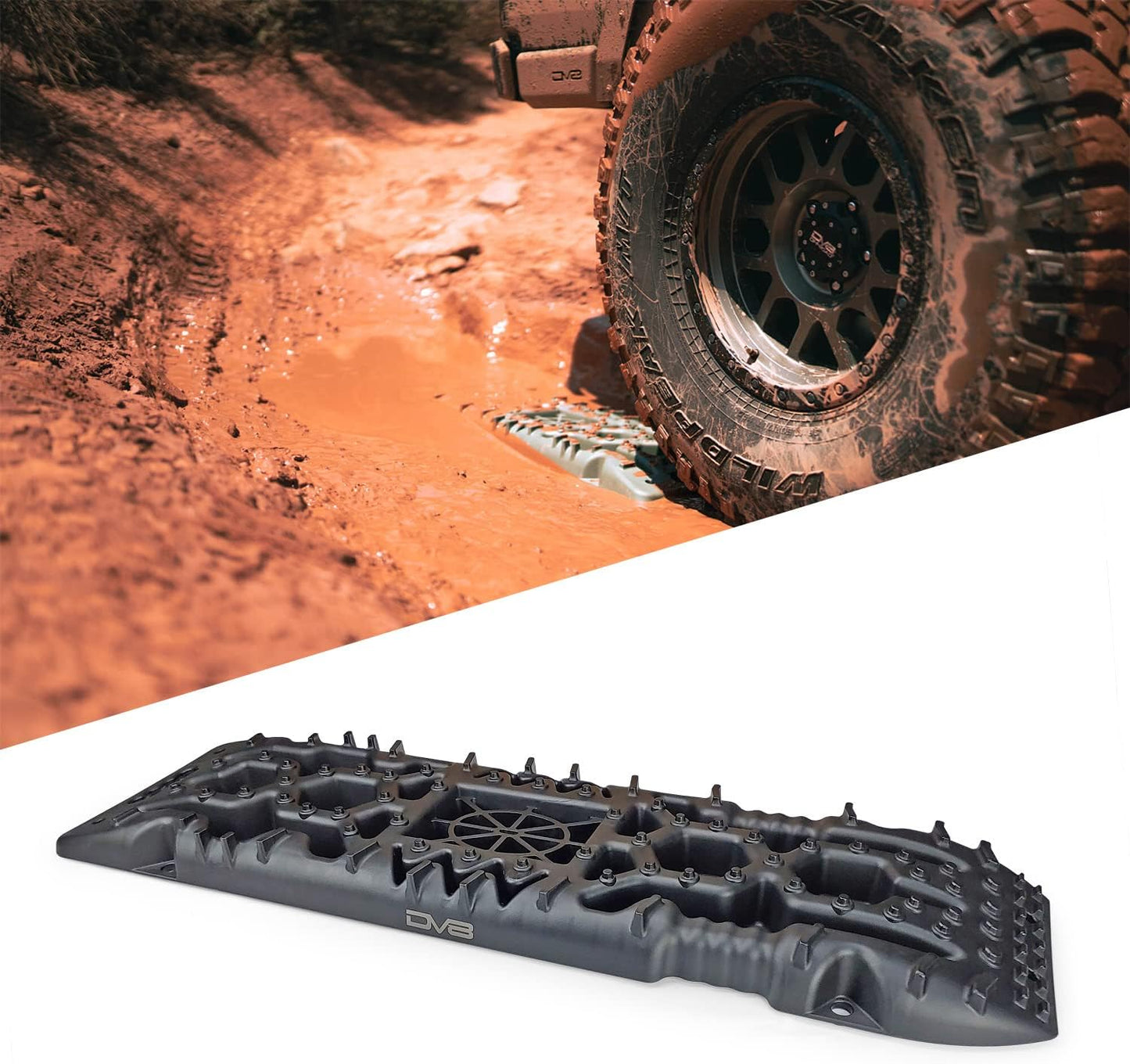 Offroad Traction Boards Compatible with Trucks, Car, SUV, & Utv'S | Set of 2 Boards | 10 Ton Weight Rating | Sand, Mud, & Snow | Stackable | Storage Bag Included