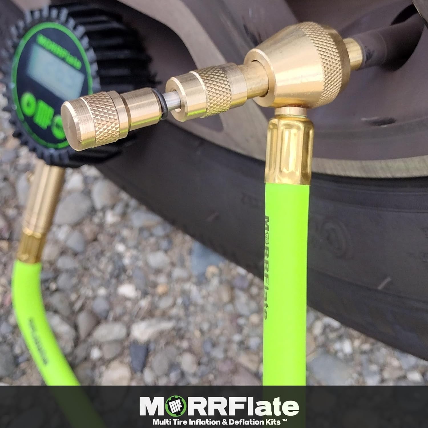 Single Tire Deflator | Rapid Air Deflator with 1-150 PSI Digital Gauge | Includes Purge Valve, 12 Inch Hose, and Rip Away Molle Panel Carrying Case