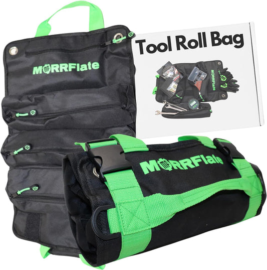 Rock N Roll Versatile Tool Roll Bag off Road Organizer | 3 Rip Away Zipper Pockets and 1 Built-In Zipper Pocket | Durable 600D Material with Buckles for Rolling Up