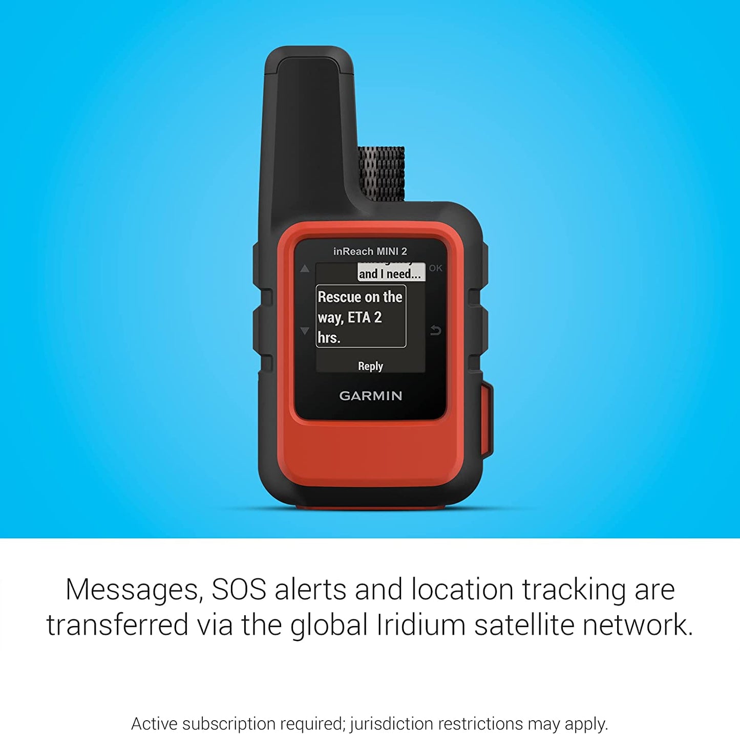 010-02602-00 Inreach Mini 2, Lightweight and Compact Satellite Communicator, Hiking Handheld, Orange