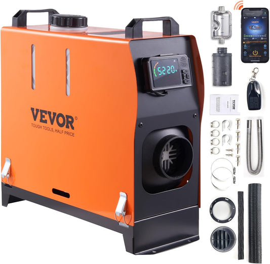 5KW Diesel Heater All in One, Diesel Heater with Bluetooth App Control, Portable Diesel Heater with Automatic Altitude Adjustment, Max 18045 Ft, Remote Control and LCD, for Vehicles and Indoors