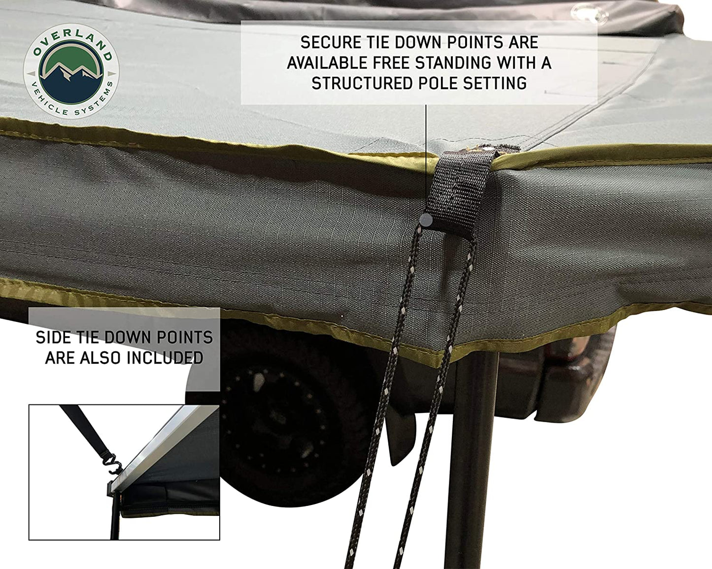 Nomadic 270 LT Awning - Driver Side- Dark Gray Cover with Black Cover Universal