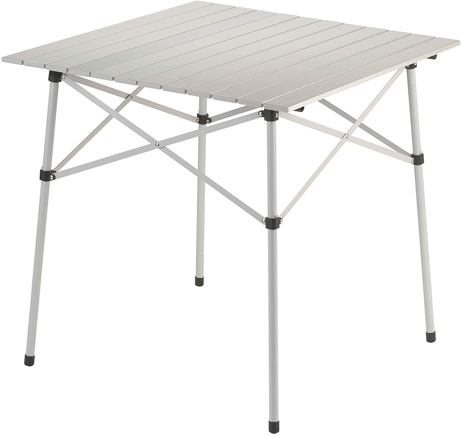 Outdoor Compact Folding Table, Sturdy Aluminum Camping Table with Snap-Together Design, 4 Seats & Carry Bag Included; Great for Camping, Tailgating, Grilling & More