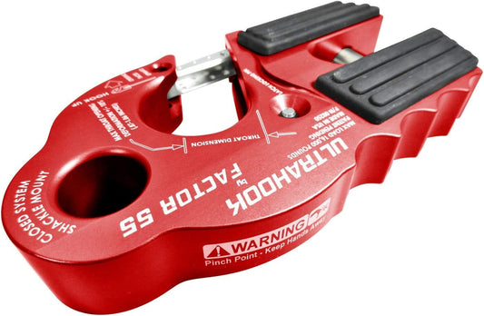 ULTRAHOOK Winch Hook with Shackle Mount - RED