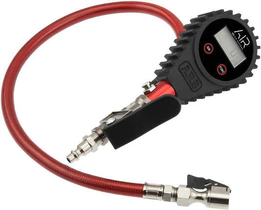 601 Digital Tire Pressure Gauge with Braided Hose and Chuck, Inflator and Deflator 25-75 PSI Readings